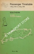 Book cover of Southern Passenger Timetable - London, Southern England, 6 May 1974 to 4 May 1975 by British Rail Southern Region